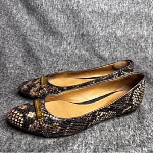 Lauren‎ Ralph Lauren Snakeskin Flats Womens Size 7.5
